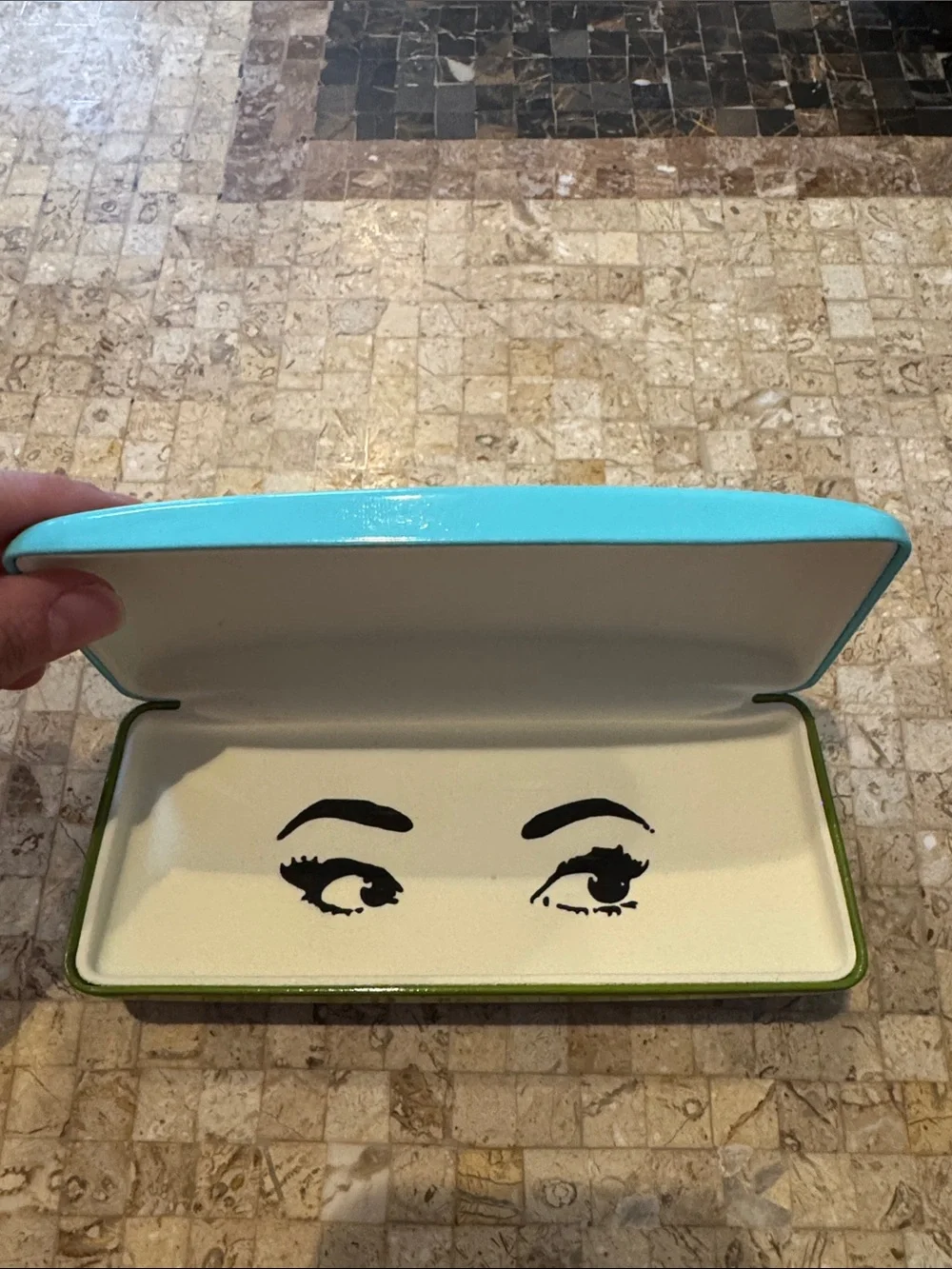 kate spade Turquoise Hard Shell Eyewear glass Case